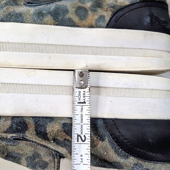 ASH Leather Suede Animal Print Platform Slip On Sneakers size 40 Unisex - Picture 11 of 15